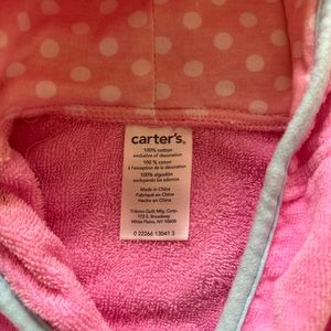 Carter's Infant Girls Flamingo Velour Terry Robe and Booties